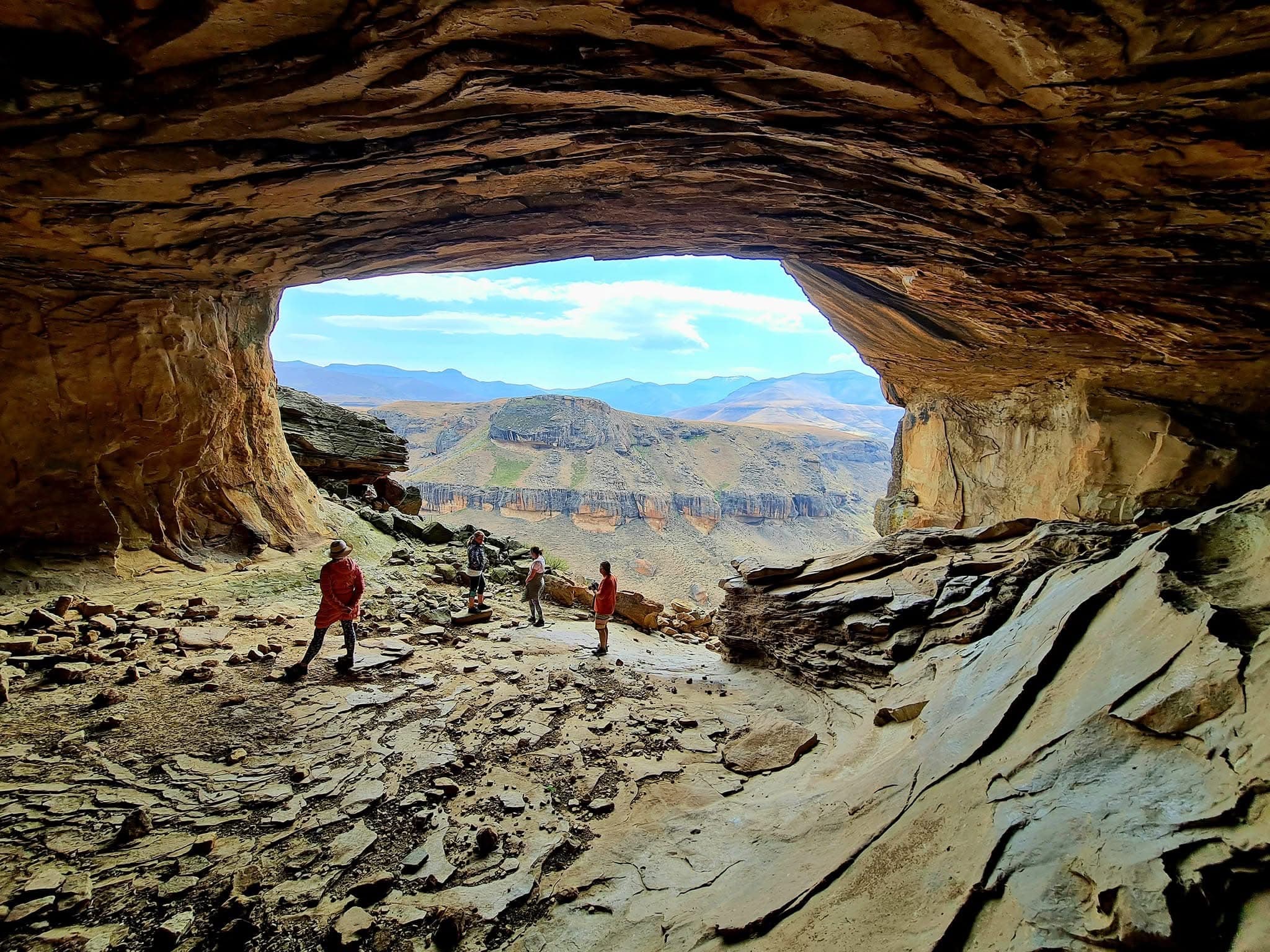 Weathered sandstone rock formations scattered across Sehlabathebe